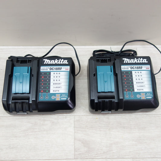 [送料無料] 未使用！2点セット☆マキタ 14.4V-18V用 急速 充電器 DC18RF AC100V専用☆