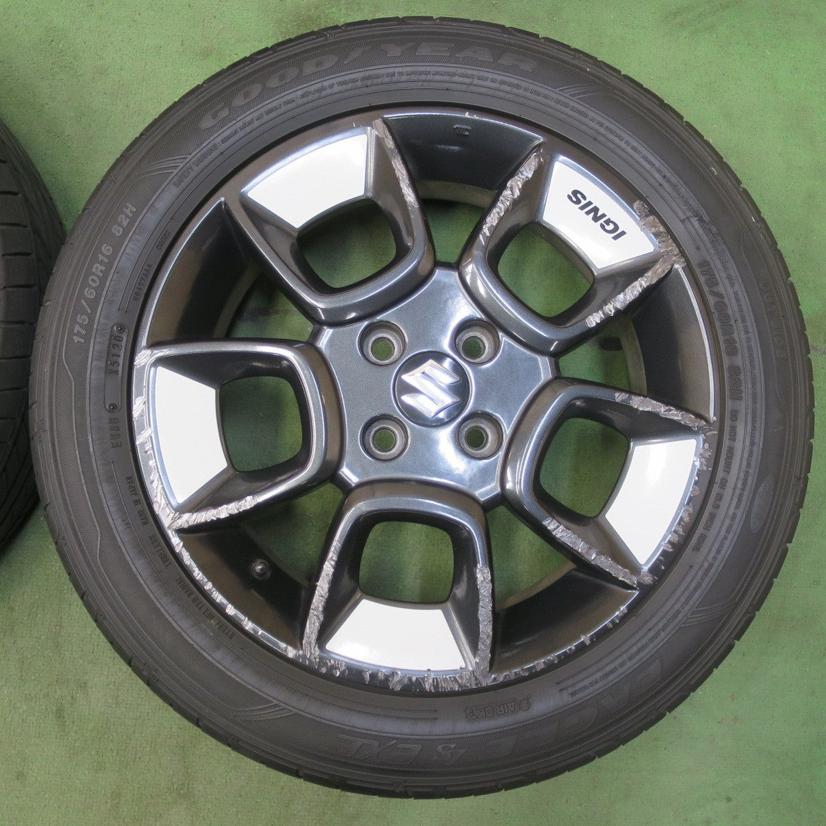 キレイ！ホイールアクセント付き★スズキ イグニス クロスビー 純正 175/60R16 グッドイヤー イーグル LS EXE 16インチ PCD100/4H★6031210イノ