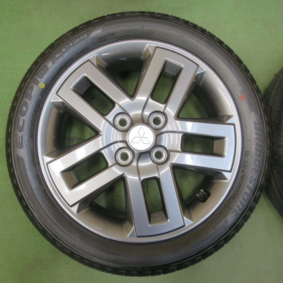 新車外し！23年★三菱 デリカ ミニ 純正 165/55R15 ブリヂストン エコピア EP150 15インチ PCD100/4H★6051308イノ