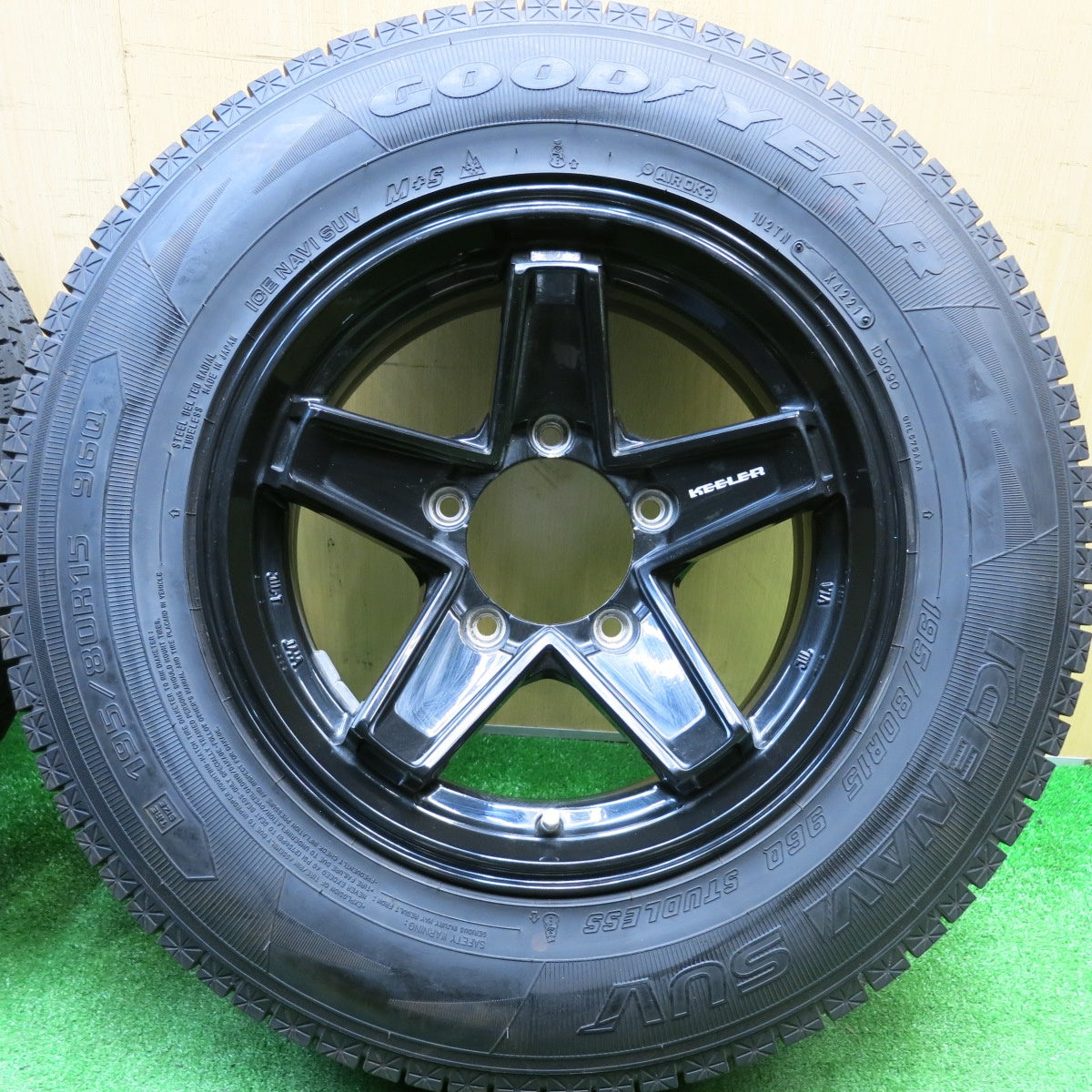 4本価格！21年★KEELER TACTICS 195/80R15 スタッドレス グッドイヤー アイスナビ SUV キーラー タクティクス 15インチ PCD139.7/5H★5122008HAス
