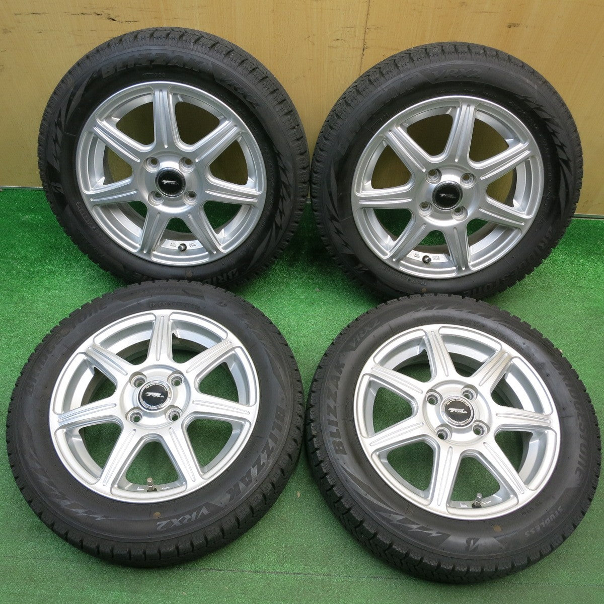 バリ溝！23年！ほぼ10分★スタッドレス 155/65R14 ブリヂストン ブリザック VRX2 TOPRUN トップラン 14インチ PCD100/4H★5121302HAス