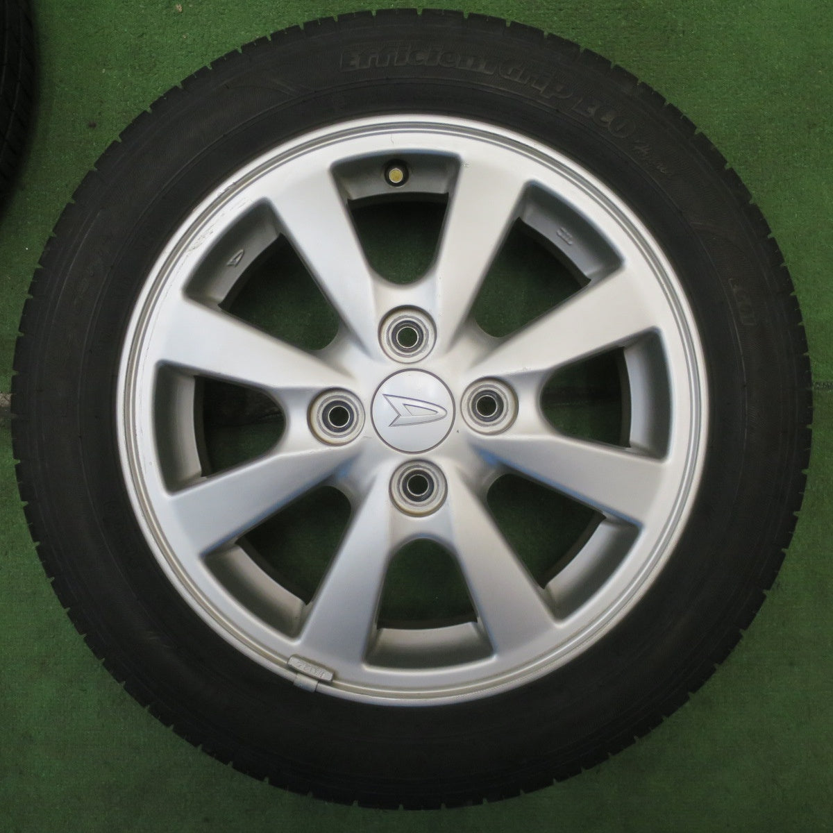 バリ溝！24年！9分◎ダイハツ タント ムーヴ 等 純正 155/65R14 グッドイヤー EfficientGrip ECO hybrid 14インチ PCD100/4H◎6072301NJノ