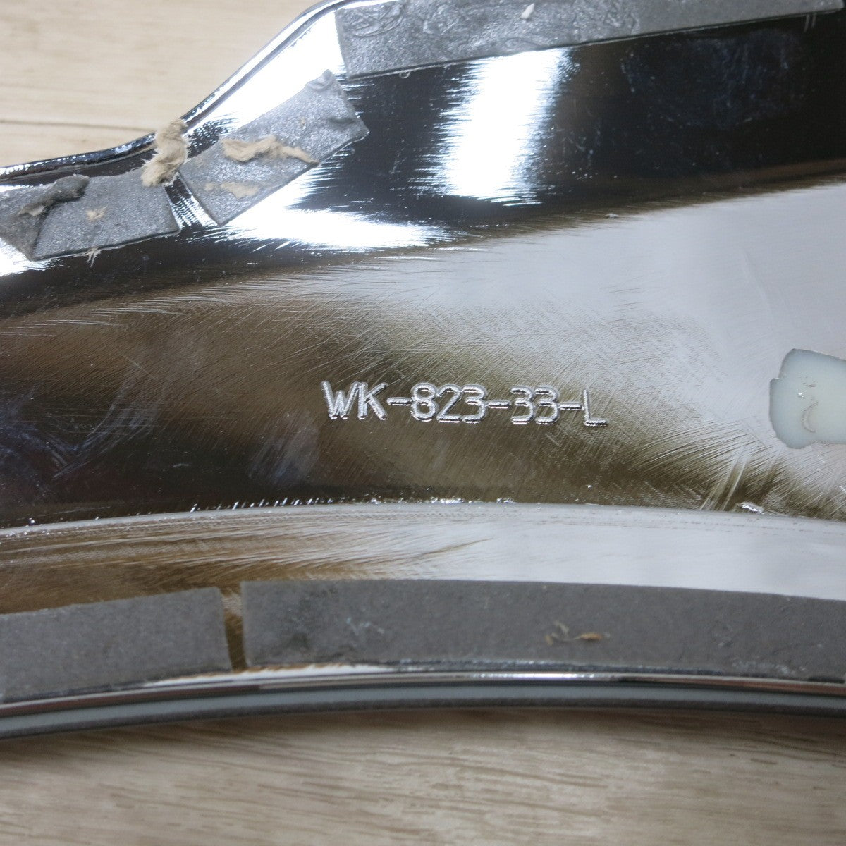 [送料無料] 美品◆ヴェルファイア 30系 社外 ヘッド ライト ガーニッシュ メッキ WK-823-33-L WK-823-33-R メーカー不明◆