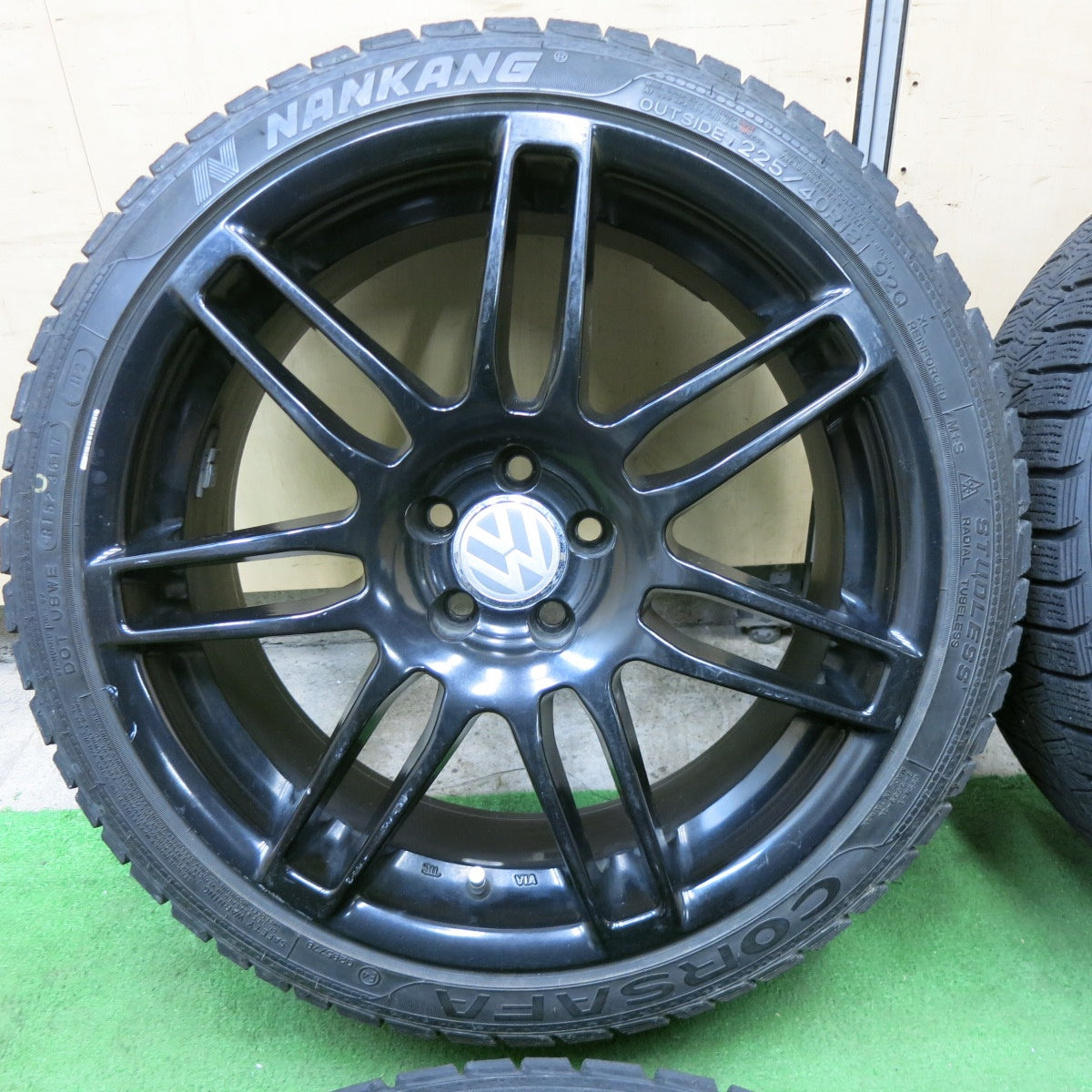 4本価格★ワーゲン 等 225/40R18 スタッドレス ナンカン CORSAFA EMN 社外 アルミ 18インチ PCD100/5H★6012003ナス