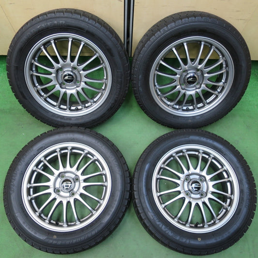 バリ溝！22年！キレイ！9.5分★スタッドレス 185/60R15 グッドイヤー アイスナビ7 SCHNEIDER MiD シュナイダー 15インチ PCD100/4H★5033104イス