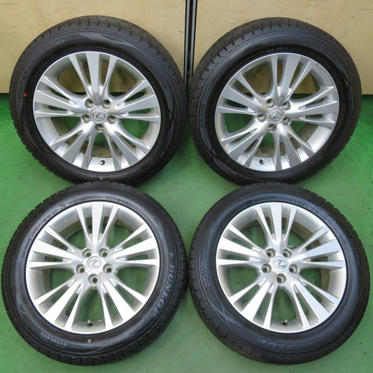 [送料無料] バリ溝！9.5分以上★レクサス 10系 RX 純正 235/55R19 スタッドレス ダンロップ ウインターマックス SJ8 19インチ PCD114.3/5H★5022101イス