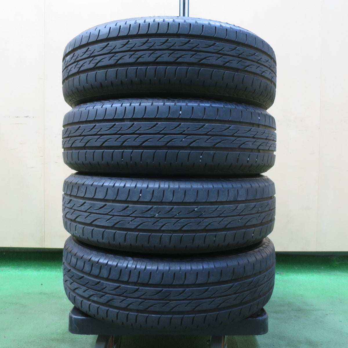 バリ溝！8.5分★ダイハツ タント 純正 155/65R14 ブリヂストン ネクストリー エコピア 14インチ PCD100/4H★5082807イノ