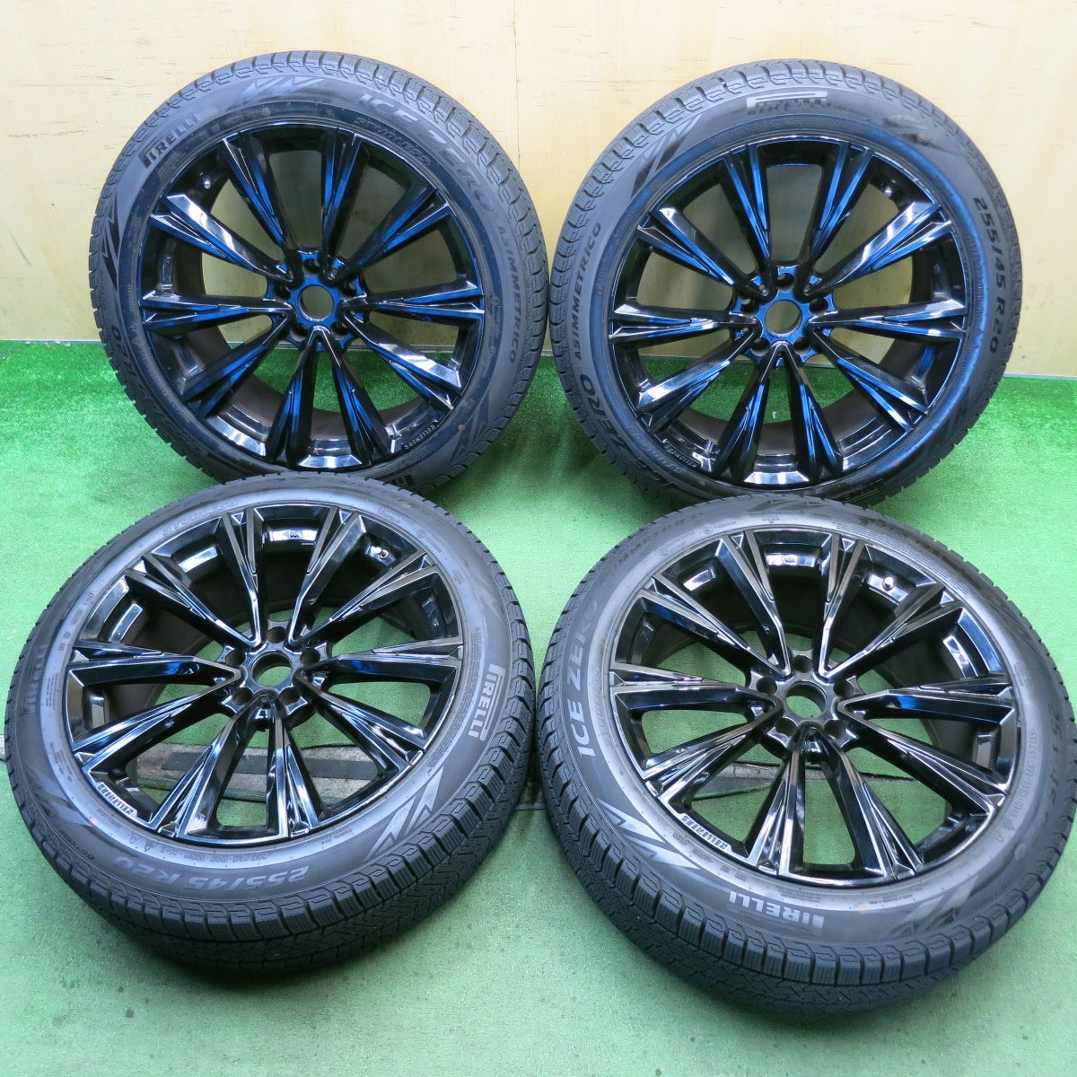 バリ溝！24年！9.5分◎BMW 等 KELLENERS 255/45R20 スタッドレス ピレリ アイスゼロ アシンメトリコ ケレナーズ 20インチ PCD112/5H◎6090307HAス