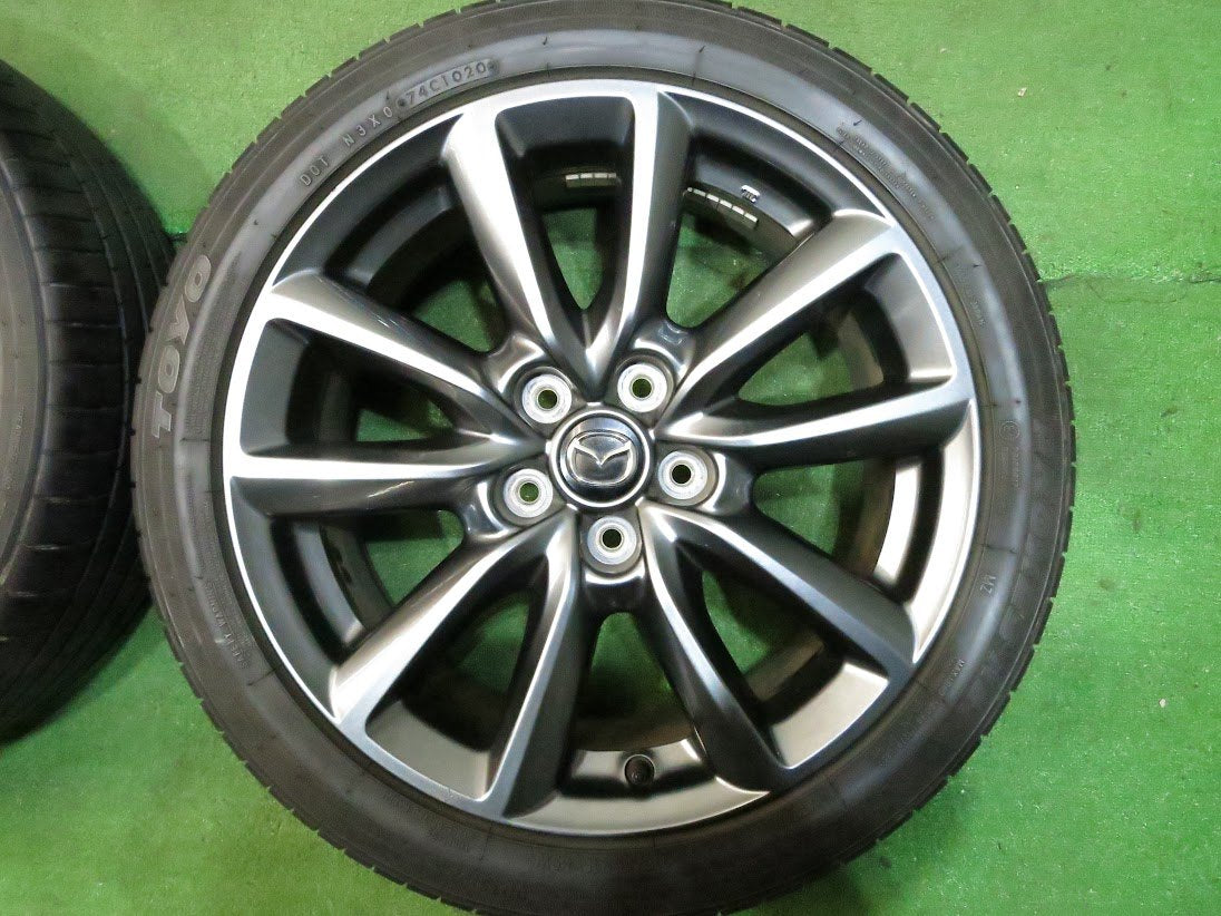 *送料無料* バリ溝！20年！キレイ！9.5分★マツダ3 純正 215/45R18 トーヨー プロクセス R51A 18インチ PCD114.3/5H★3011109Hノ