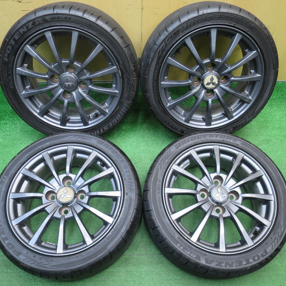 バリ溝！21年！8.5分★三菱 コルト ラリーアート バージョンR 純正 205/45R16 ブリヂストン ポテンザ RE-11 16インチ PCD114.3/4H★5112704NJノ