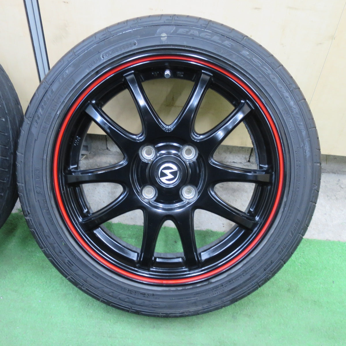 バリ溝！22年！キレイ！8.5分★165/55R15 グッドイヤー イーグル LS2000 hybridⅡ S-HOLD S-5V 15インチ 軽サイズ N-BOX ワゴンR 等 PCD100/4H★6022102TTノ