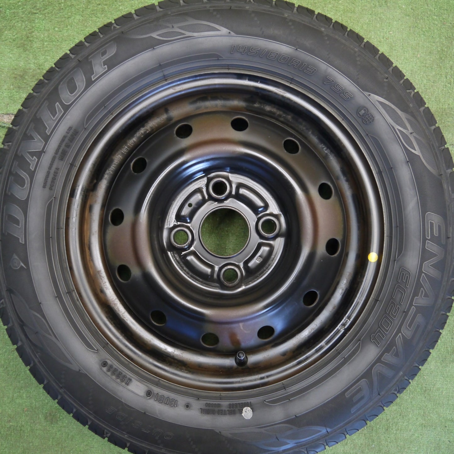 4本価格！23年★145/80R13 ダンロップ エナセーブ EC204 スチール ホイール 13インチ PCD100/4H★6051102Hノ