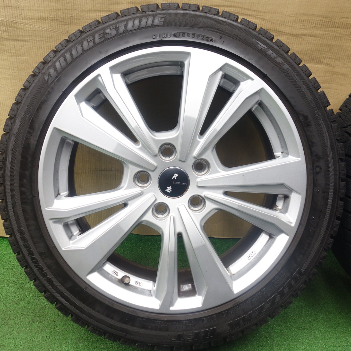 バリ溝！22年！9.5分★MINI 等 smartline 365 225/45R17 スタッドレス ブリヂストン ブリザック RFT スマートライン 17インチ PCD112/5H★6021904KTス