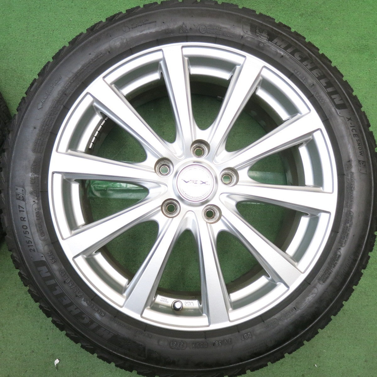 バリ溝！キレイ！9分◎スタッドレス 215/50R17 ミシュラン X-ICE SNOW V.E.X. VEX 社外 アルミ 17インチ PCD114.3/5H◎6091303HAス