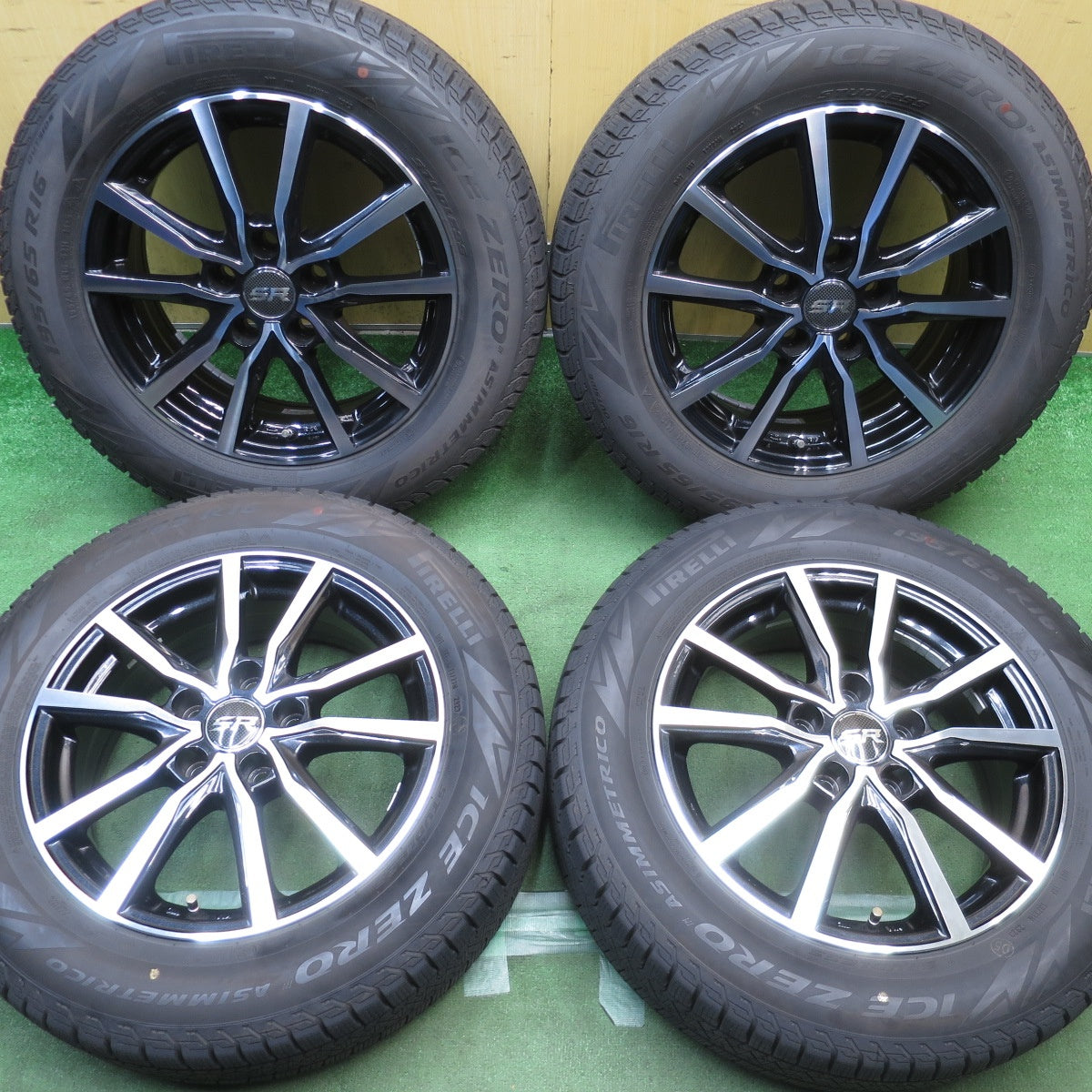 バリ溝！23年！キレイ！9分◎スタッドレス 195/65R16 ピレリ アイスゼロ アシンメトリコ STRANGER ストレンジャー 16インチ PCD114.3/5H◎6100402NJス