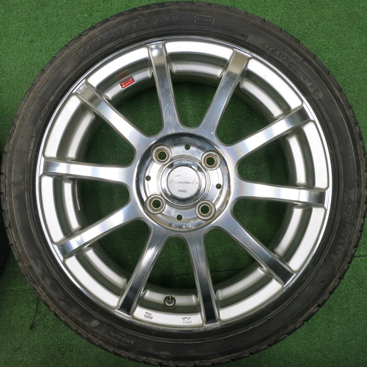 [送料無料] 4本価格★Leonis FX weds 165/50R15 ヨコハマ DNA エコス ES300 レオニス 15インチ 軽自動車 タント ワゴンR 等 PCD100/4H★4120710NJノ