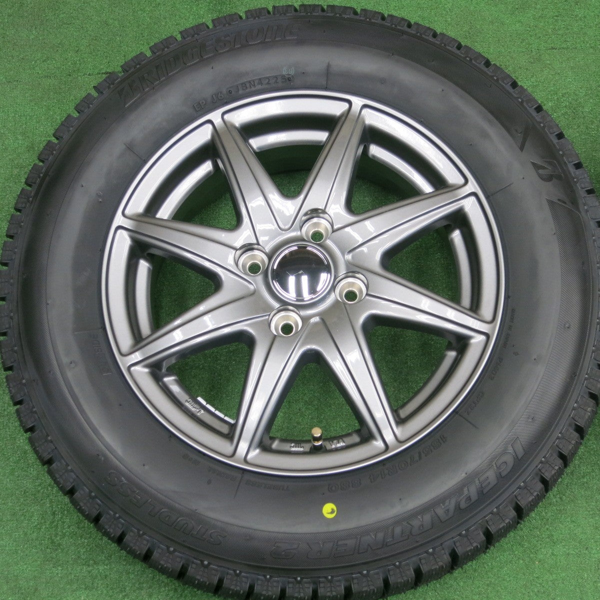 未使用！25年★スタッドレス 185/70R14 ブリヂストン アイスパートナー2 LAPORTA ラポルタ 14インチ PCD100/4H★6021804NKス