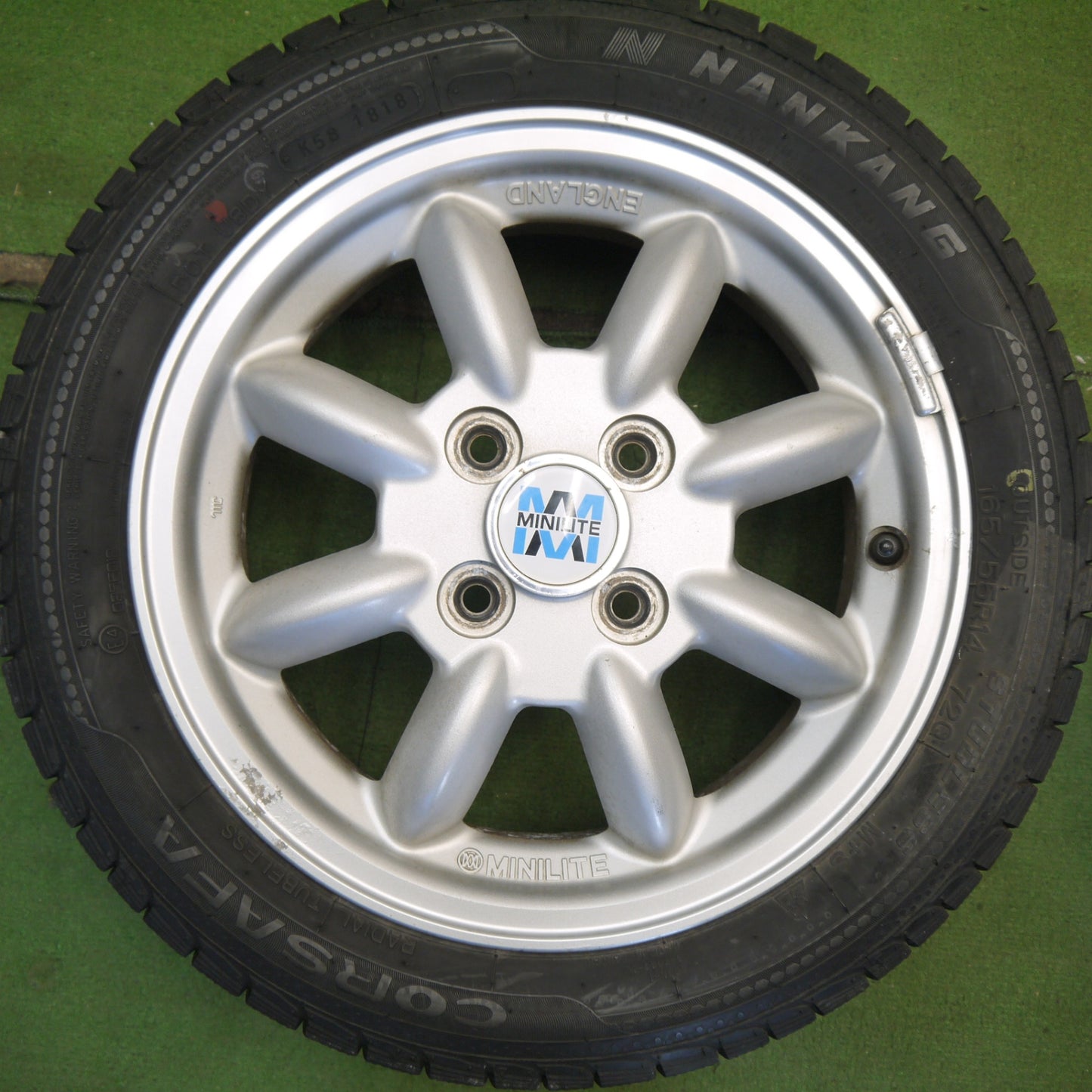 4本価格★ダイハツ ミラジーノ 純正 MINILITE 165/55R14 スタッドレス ナンカン CORSAFA ミニライト 14インチ PCD100/4H★6052202Hス