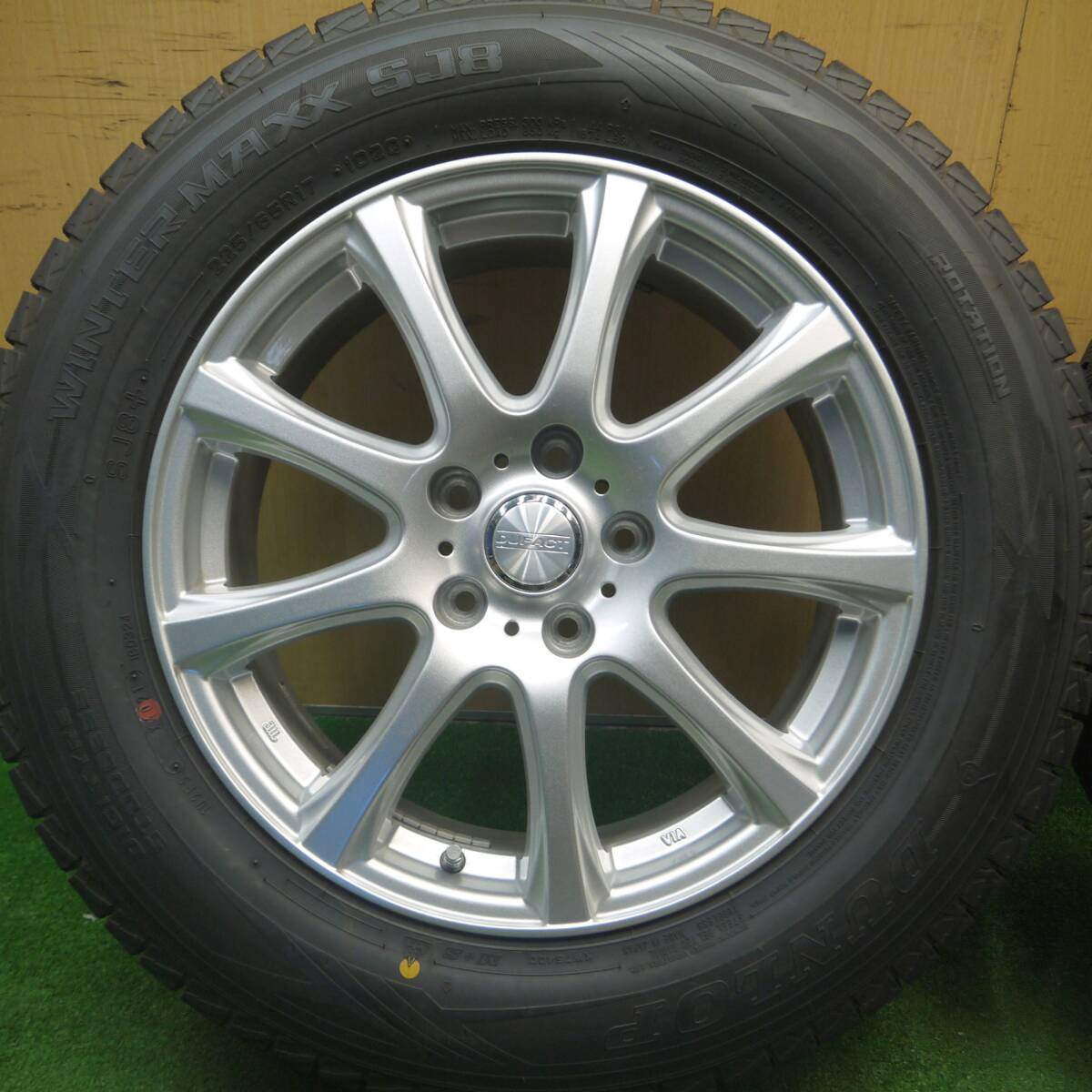超バリ溝！21年！9.5分以上★スタッドレス 225/65R17 ダンロップ ウインターマックス SJ8 DUFACT デュファクト 17インチ PCD114.3/5H★5020711Hス
