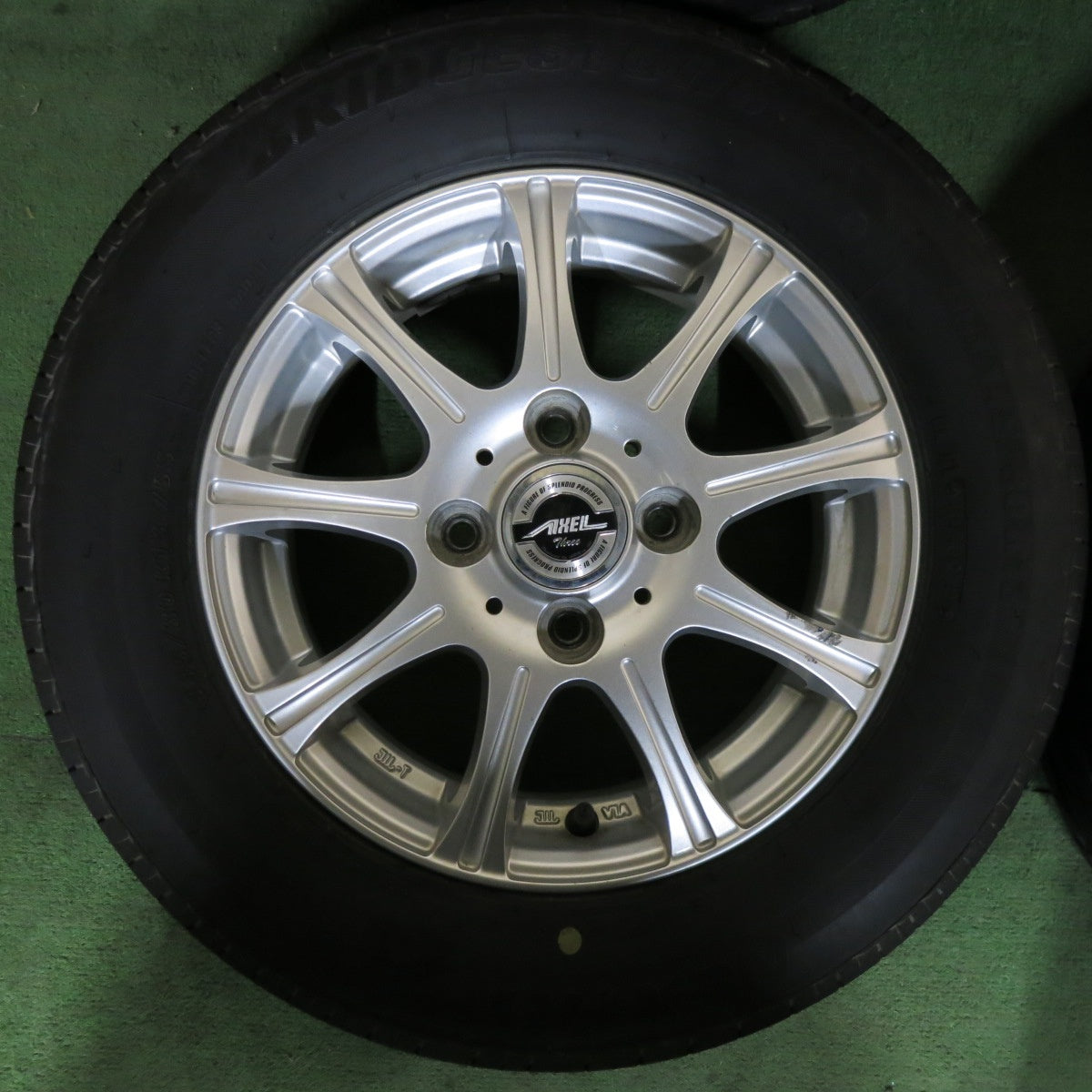[送料無料] バリ溝！21年！9.5分★145/80R13 ブリヂストン ネクストリー エコピア AXEL Three アクセル 13インチ PCD100/4H★5022811SYノ