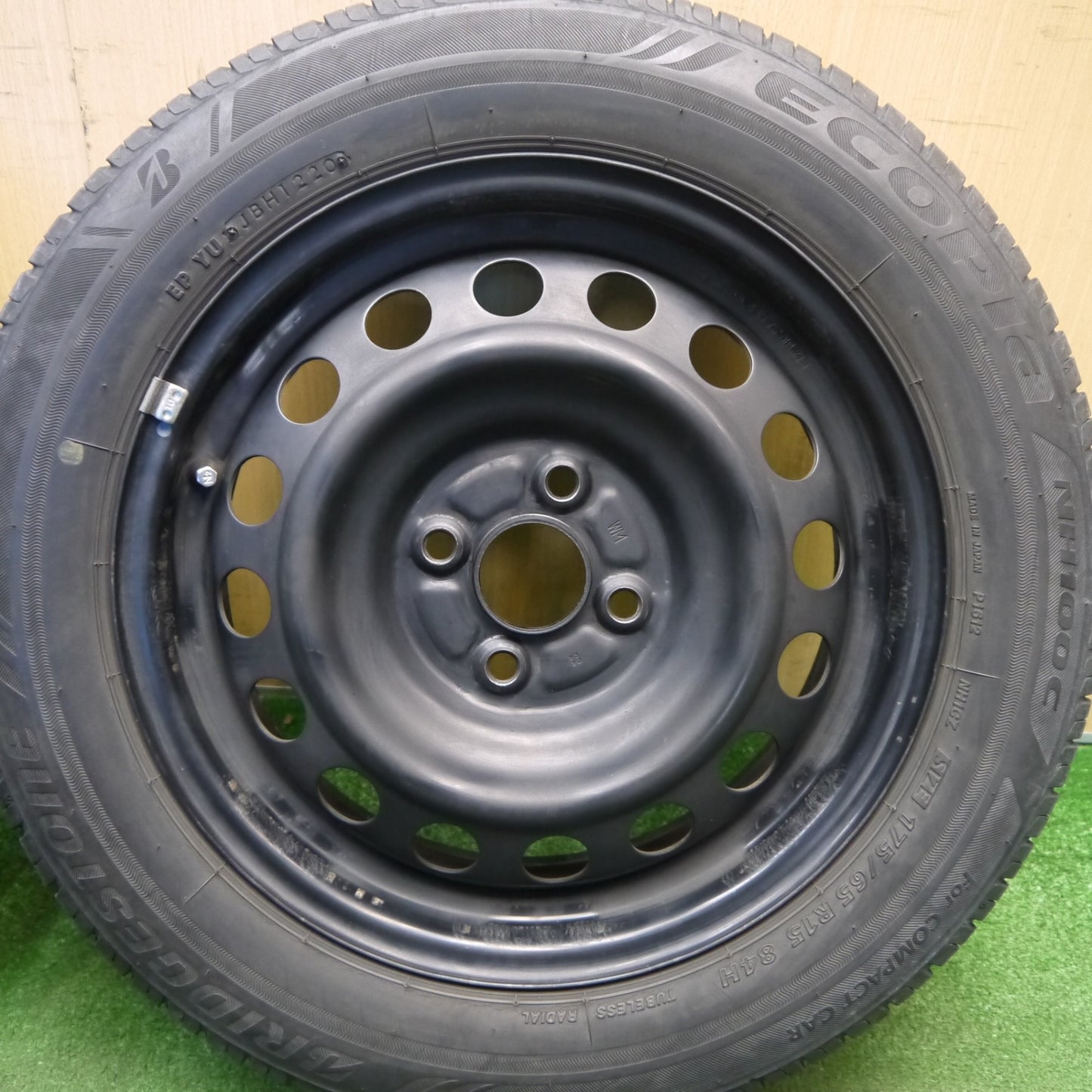 4本価格★175/65R15 ブリヂストン エコピア NH100C スチール ホイール 15インチ PCD100/4H★6033003Hノ