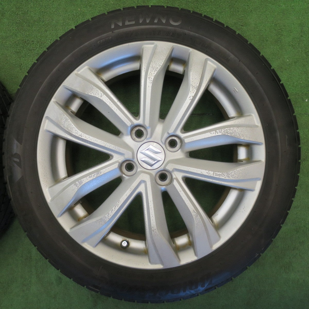 バリ溝！23年！9.5分★スズキ スイフト 純正 185/55R16 ブリヂストン NEWNO ニューノ 16インチ PCD100/4H★6051002NJノ