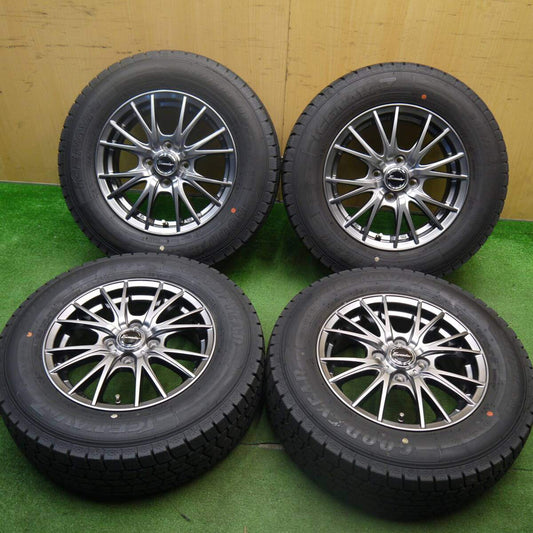 バリ溝！23年！キレイ！ほぼ10分★スタッドレス 185/70R14 グッドイヤー アイスナビ7 Exceeder エクシーダー 14インチ PCD100/4H★5032410Hス