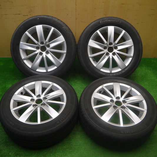 *送料無料* 4本価格★ワーゲン ポロ 純正 185/60R15 コンチネンタル コンチプレミアム コンタクト2 15インチ PCD100/5H★4082608Hノ