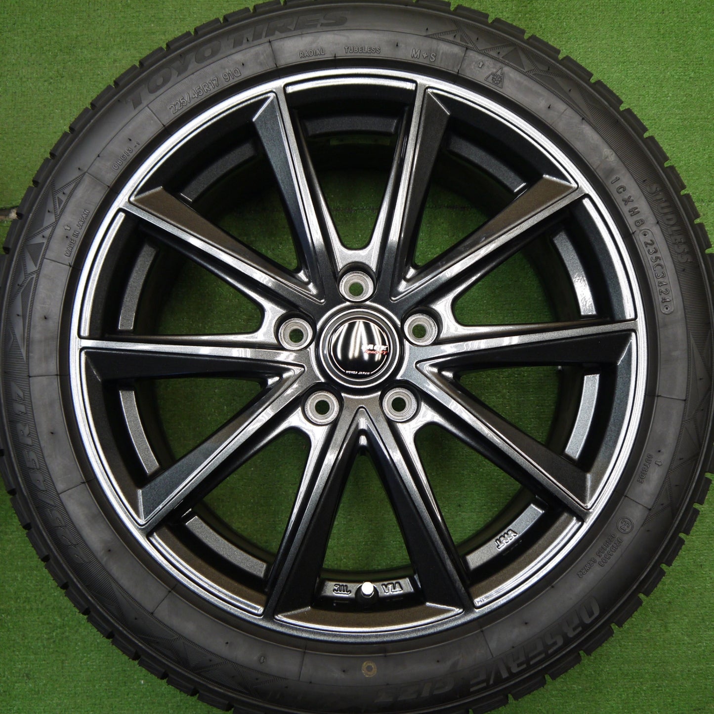タイヤほぼ未使用！24年！キレイ★スタッドレス 225/45R17 トーヨー オブザーブ GIZ3 ZACK Sport-FT MONZA ザック 17インチ PCD114.3/5H★5042309Hス
