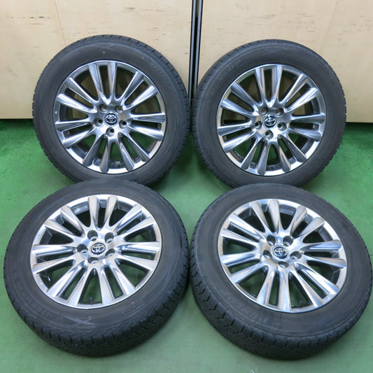 バリ溝！キレイ！9分★トヨタ 60系 ハリアー プレミアム 純正 235/55R18 スタッドレス ダンロップ ウインターマックス SJ8 18インチ PCD114.3/5H★5050203SYス