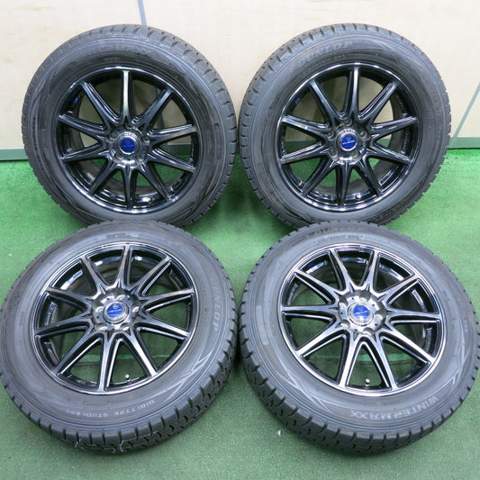 *送料無料* バリ溝！9.5分★スタッドレス 215/60R17 ダンロップ ウインターマックス WM01 SMACK ENKEI スマック エンケイ PCD114.3/5H★4042004HAス