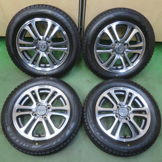 ほぼ未使用！23年◎ホンダ JF1 JF2 N-BOX 純正 155/65R14 スタッドレス ブリヂストン ブリザック VRX2 14インチ PCD100/4H◎6083106イス