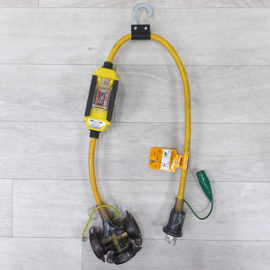 [送料無料] ◆ハタヤ 漏電 遮断器 ブレーカー 付 BFX 延長コード BFX-013KC トリプル 3口 屋外用 電動 工具 (1)◆