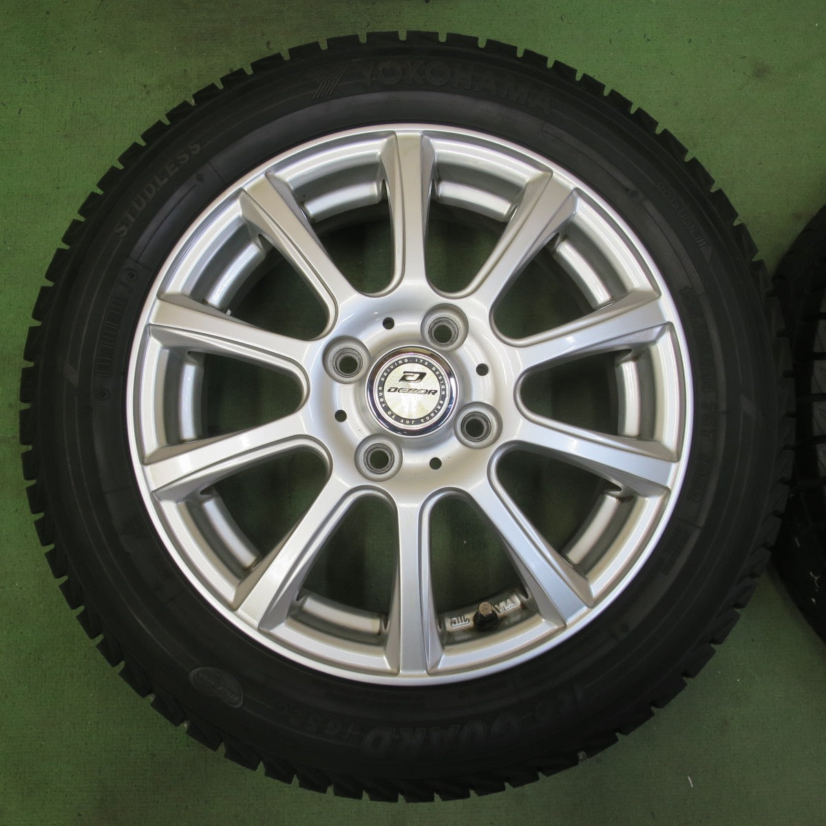 バリ溝！25年！キレイ！ほぼ10分★スタッドレス 155/65R14 ヨコハマ アイスガード iG52C DEBOR 社外 アルミ 14インチ PCD100/4H★6052705イス