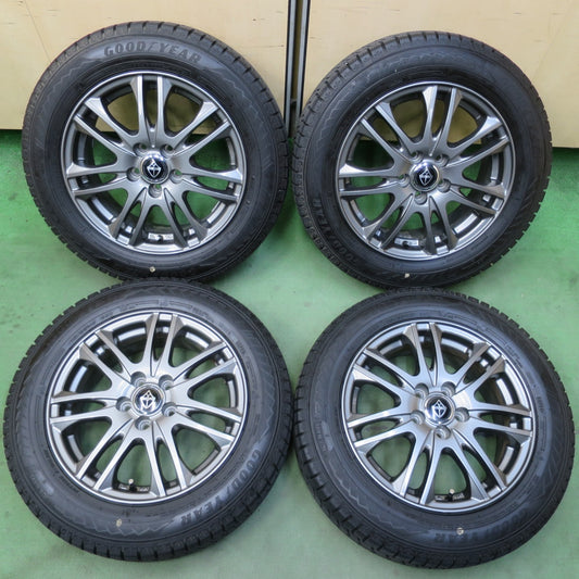 バリ溝！キレイ！9.5分★シエンタ 等 175/65R15 スタッドレス グッドイヤー アイスナビ8 VELVA ヴェルヴァ 15インチ PCD100/5H★6041602イス