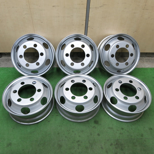 新車外し！6本★トラック エルフ キャンター デュトロ 等 純正 TOPY DM2K スチール ホイール 127-9CS 17.5インチ PCD222.25/6H★5090101ナホ