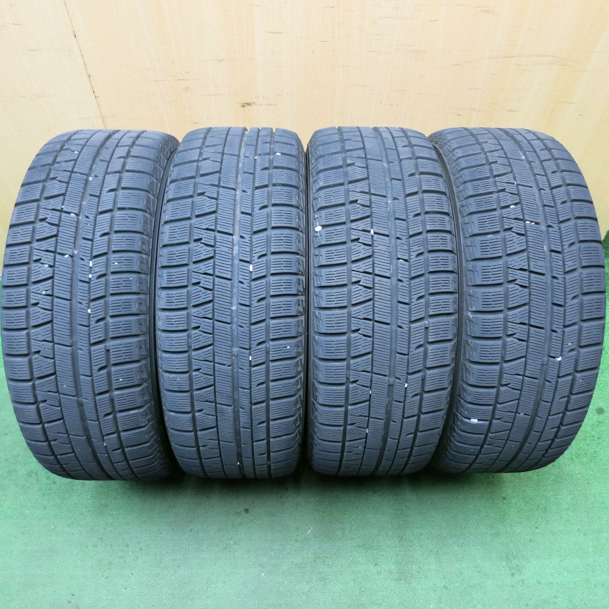バリ溝！キレイ！9.5分★フォレスター 等 215/55R16 スタッドレス ヨコハマ アイスガード iG50 プラス Eurotech MANARAY SPORT マナレイ 16インチ PCD100/5H★5082404HAス