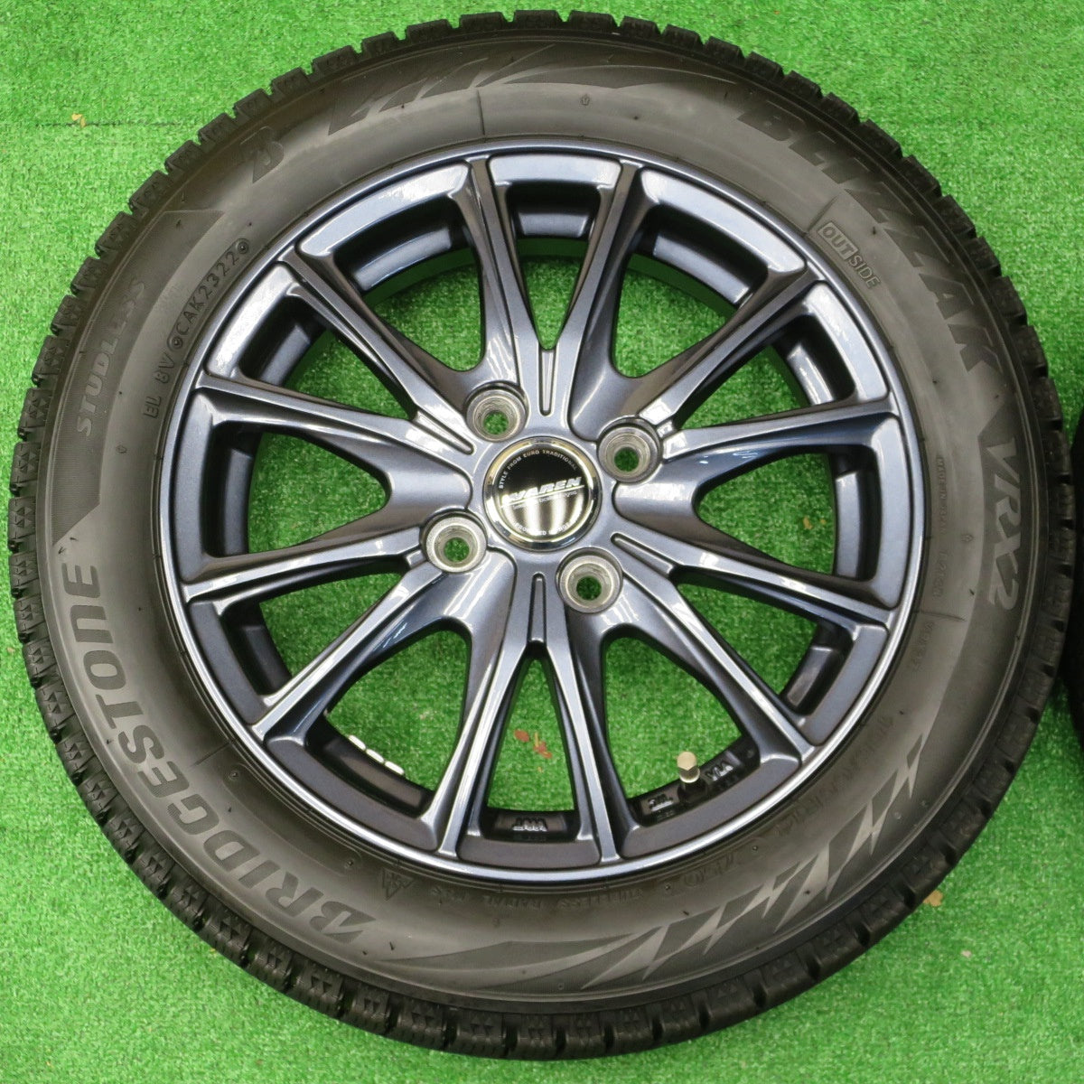 バリ溝！22年！キレイ！8.5分★スタッドレス 155/65R14 ブリヂストン ブリザック VRX2 WAREN ヴァーレン 14インチ PCD100/4H★5120301NKス