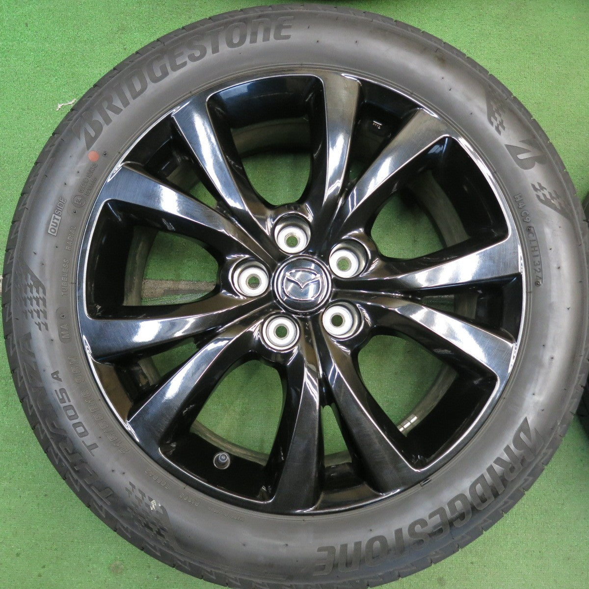 バリ溝！24年！9分◎マツダ CX-30 純正 215/55R18 ブリヂストン トランザ T005A 18インチ CX30 PCD114.3/5H◎6070508HAノ