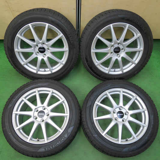 [送料無料] バリ溝！8分★ボルボ 等 BIASSO 215/55R17 スタッドレス ヨコハマ アイスガード iG50 プラス ビアッソ 17インチ PCD108/5H★4120311イス