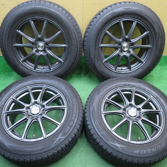 バリ溝！キレイ！9分★スタッドレス 225/65R17 ダンロップ ウインターマックス SJ8 FINAL SPEED ファイナル スピード 17インチ PCD114.3/5H★5111901NJス