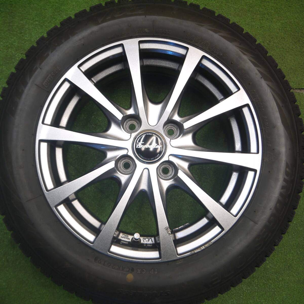 バリ溝！キレイ！8.5分★スタッドレス 165/65R14 ブリヂストン ブリザック VRX2 Exceeder エクシーダー 14インチ PCD100/4H★5020503Hス
