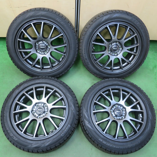 バリ溝！21年！キレイ！9分★スタッドレス 225/50R17 ピレリ アイスアシンメトリコ Mistiere ミスティーレ 17インチ PCD114.3/5H★5071907イス