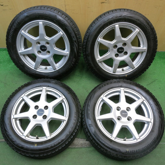 バリ溝！24年！ほぼ10分★ルノー トゥインゴ 等 TECMAG Type207R 165/65R15 185/60R15 スタッドレス ブリヂストン ブリザック VRX2 PCD100/4H★5080909HAス