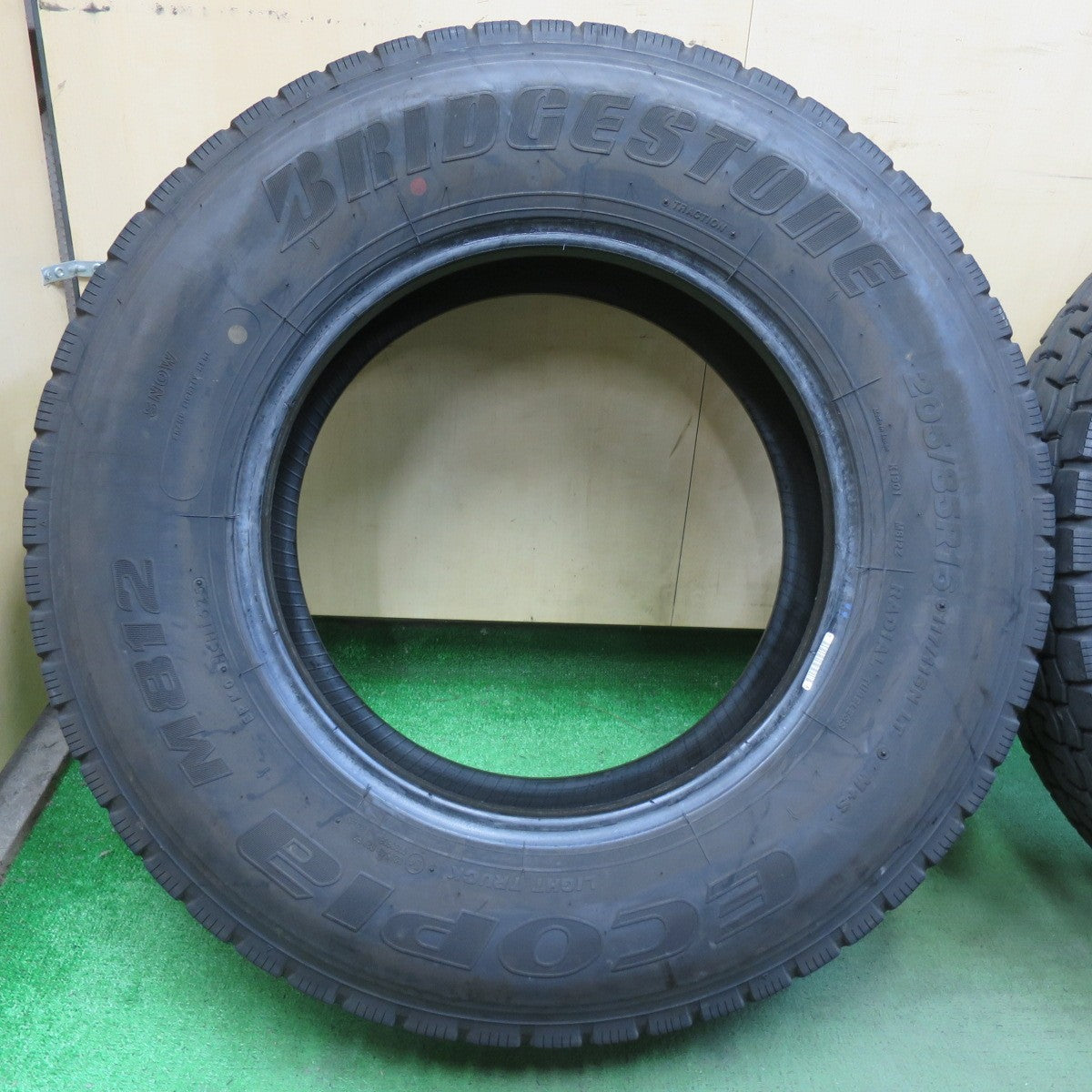 バリ溝！25年！9分！6本★トラック タイヤ 205/85R16 117/115N ブリヂストン エコピア M812 ミックス オールシーズン 16インチ★5102308イスタ