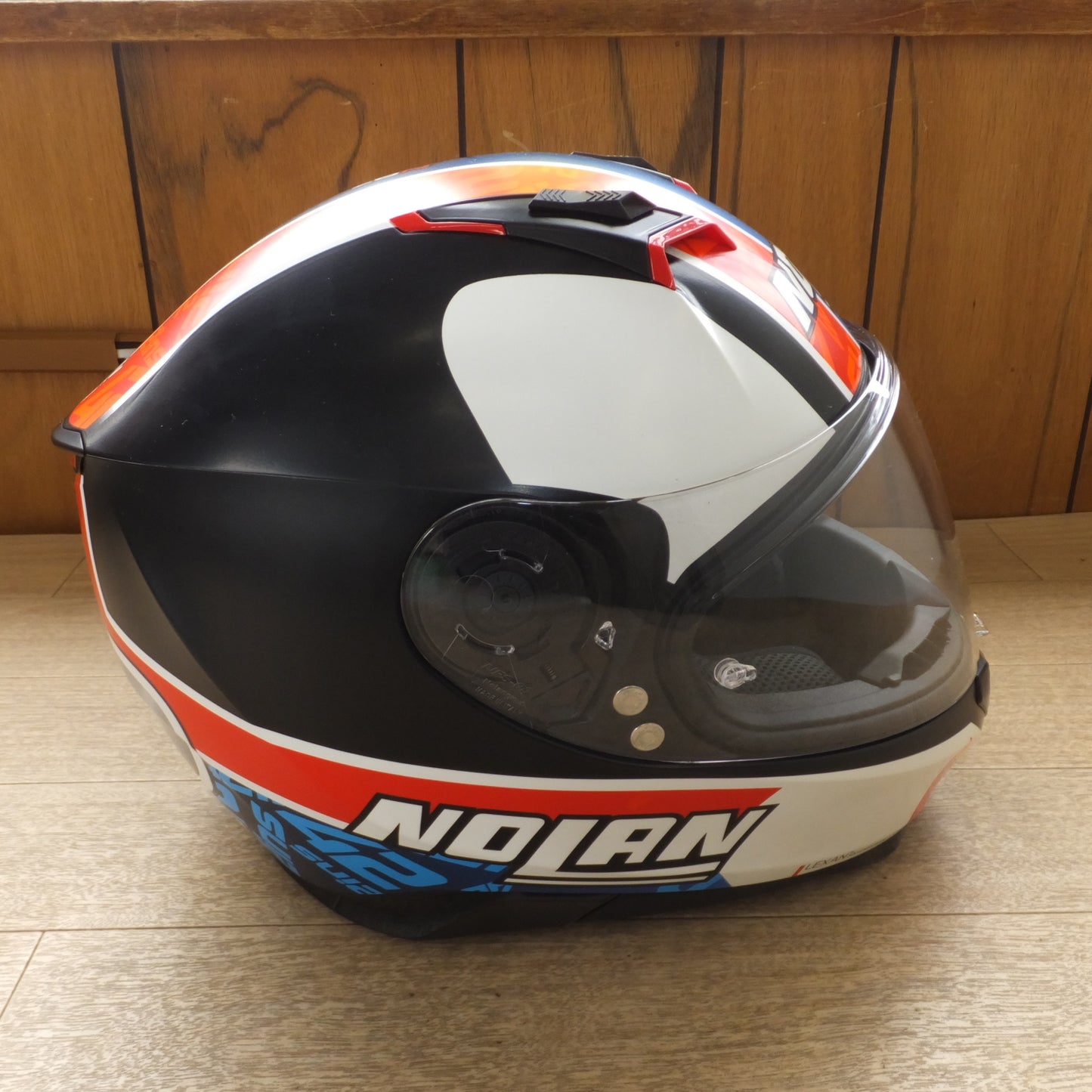[送料無料] 美品★ノーラン NOLAN ヘルメット N87 ジェミニレプリカ リンスフラットブラック/95 Lサイズ　フルフェイスヘルメット★