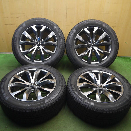 センサー付 バリ溝 綺麗 9.5分以上★レクサス NX 純正 235/55R18 スタッドレス ミシュラン X-ICE3+ PCD114.3/5H★4010908Hス