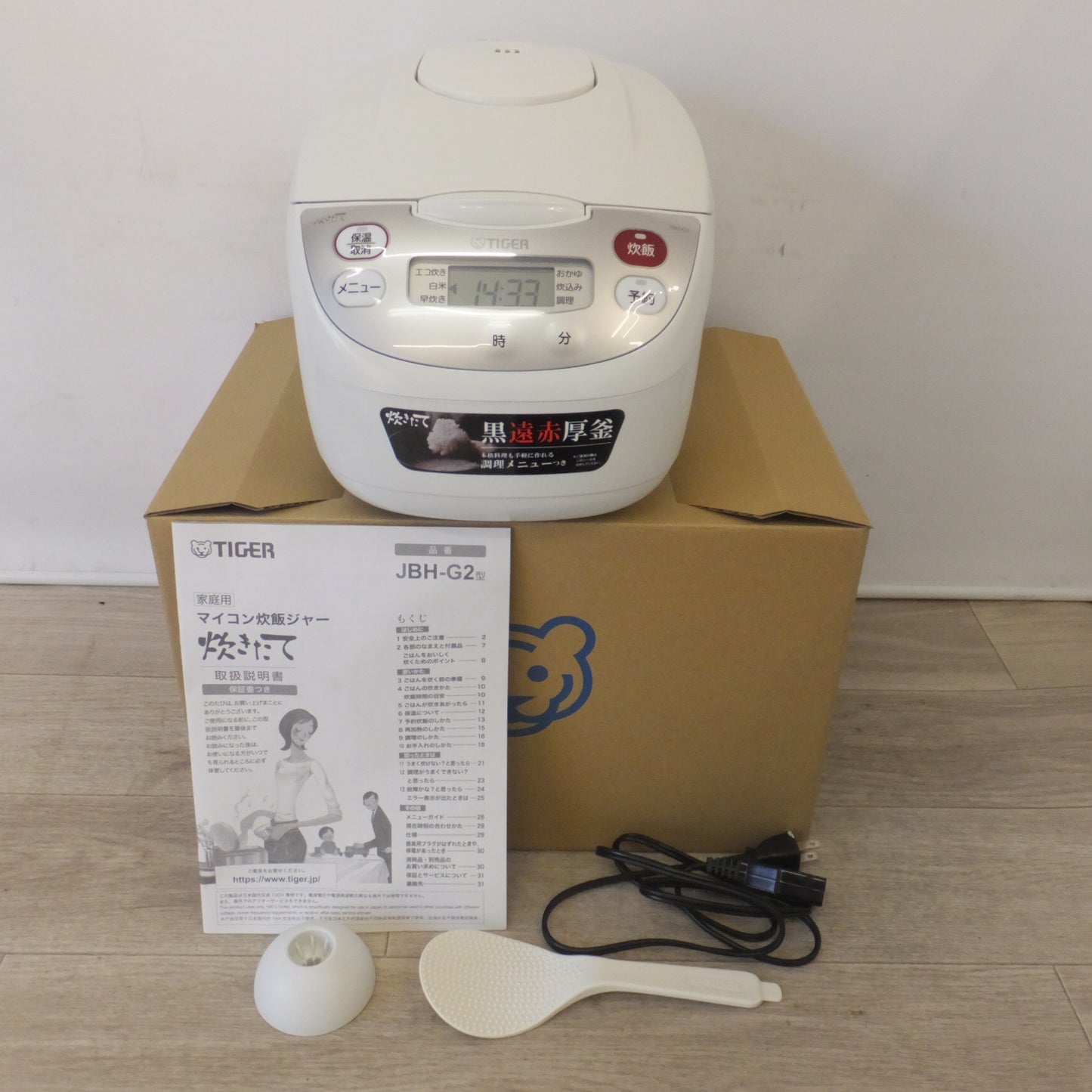 [送料無料] ★タイガー TIGER 19年製 マイコン炊飯ジャー JBH-G102　炊飯容量 1.0L　100V 50-60Hz 635W★
