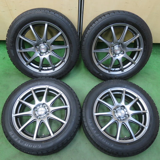 バリ溝！キレイ！9.5分★LOXARNY SPORT 195/55R16 スタッドレス グッドイヤー アイスナビ7 ロクサーニ スポーツ 16インチ PCD100/4H★5092602イス