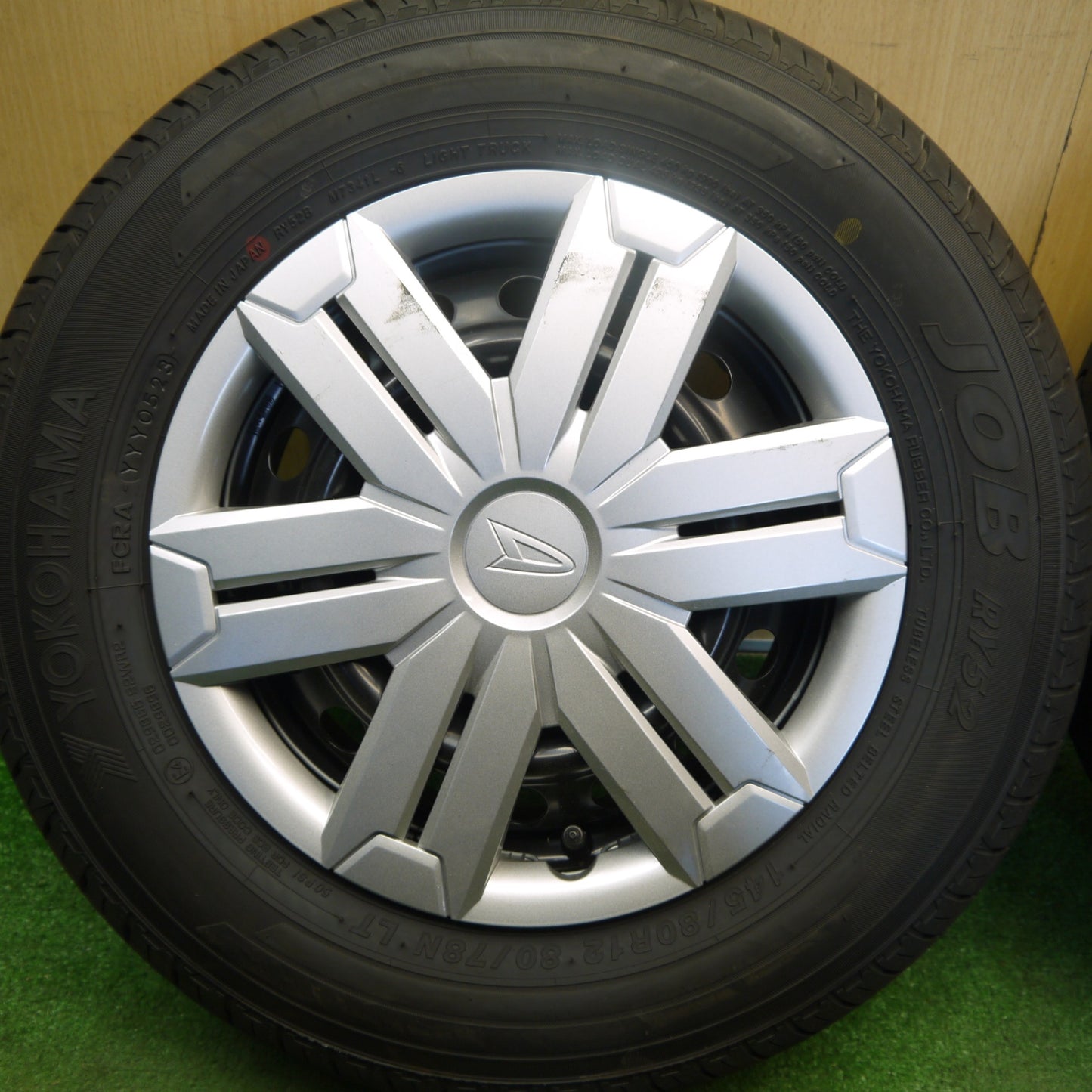 新車外し！23年★ダイハツ アトレー 純正 スチール 145/80R12 80/78N ヨコハマ JOB RY52 12インチ PCD100/4H★6051812Hノ